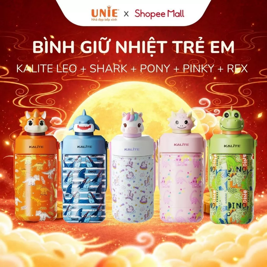 Bình giữ nhiệt trẻ em Kalite dung tích 354ml,chất liệu inox 304 an toàn tuyệt đối, giữ nhiệt đến 12h, nắp chống rò rỉ