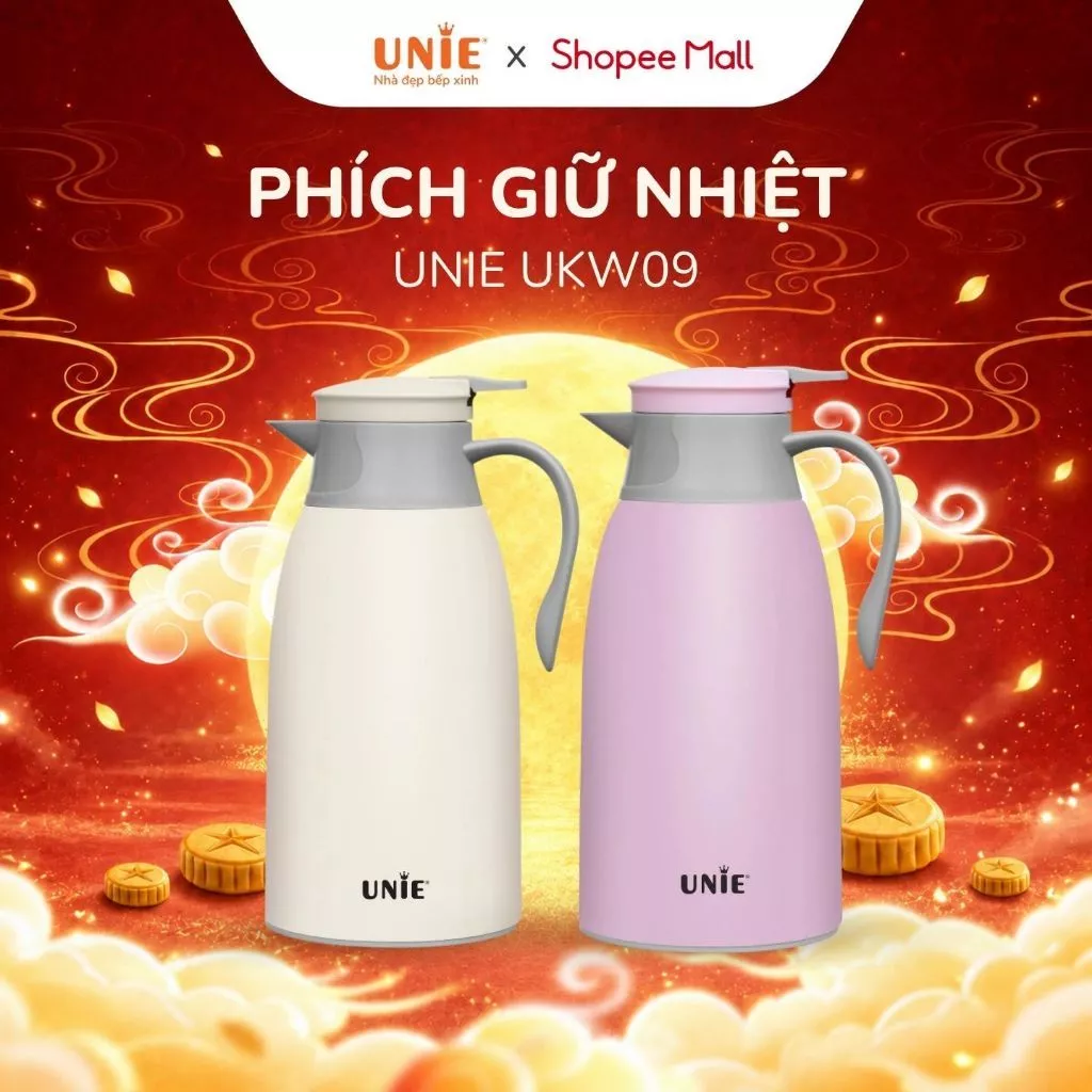 [FS] Phích giữ nhiệt Unie UKW09, dung tích 1.4L, giữ nóng – lạnh lâu lên tới 36h, bảo hành 12 tháng