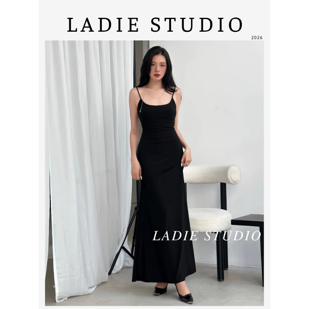 LADIE STUDIO Váy body hai dây dáng dài tôn dáng – đầm nữ thanh lịch dự tiệc - DAM08 - Lady Dress