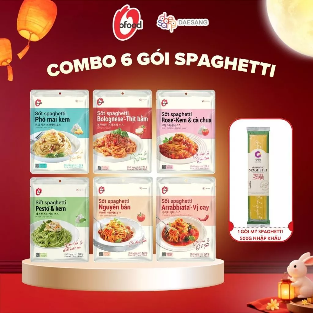 [O'FOOD VN] COMBO MÌ SPAGHETTI O'FOOD – MÌ Ý TIỆN LỢI, NHIỀU LỰA CHỌN, SIÊU TIẾT KIỆM