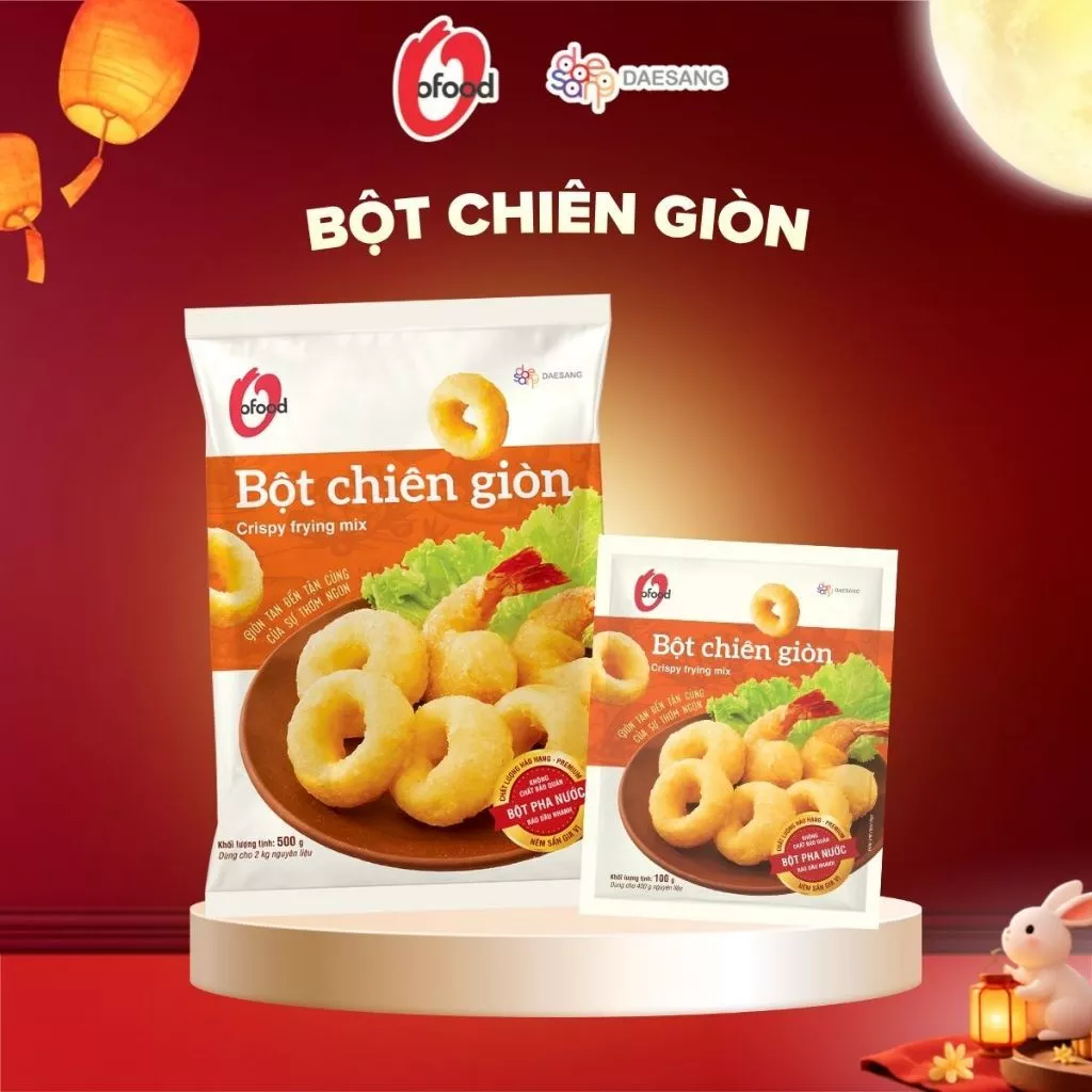 [O'FOOD VN] BỘT CHIÊN GIÒN O'FOOD 100G/500G – BỘT CHIÊN GIÒN RỤM, VÀNG ĐẸP, TIỆN LỢI TẠI NHÀ