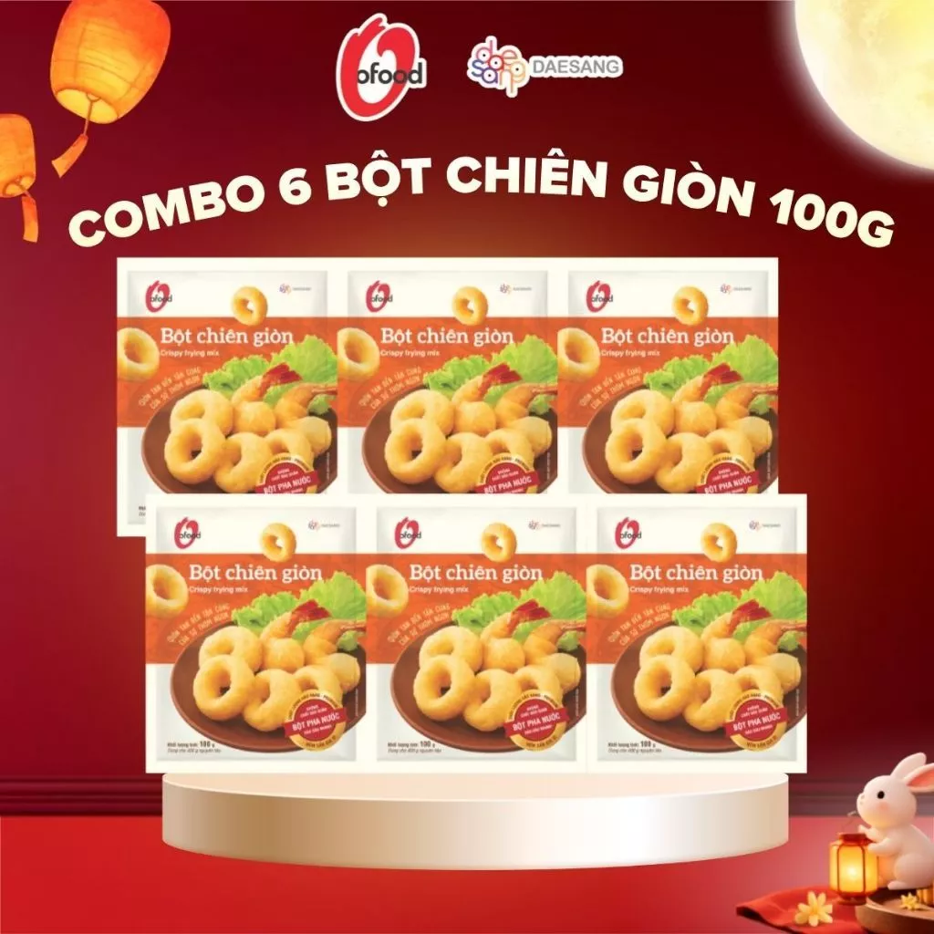 [O'FOOD VN] COMBO 6 GÓI BỘT CHIÊN GIÒN O'FOOD 100G – CHIÊN GIÒN RỤM, VÀNG ĐẸP, TIỆN LỢI TẠI NHÀ