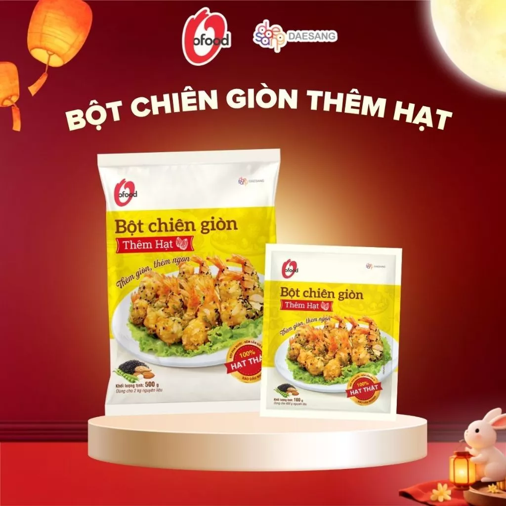 [O'FOOD VN] BỘT CHIÊN GIÒN THÊM HẠT O'FOOD 500G– BỘT CHIÊN GIÒN RỤM, THƠM NGON, TIỆN LỢI TẠI NHÀ