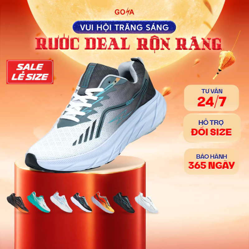 [Sale Lẻ Size] Giày thể thao chạy bộ nam nữ Goya Plus năm 2026 - Siêu nhẹ, Vải dệt 3 lớp thoáng khí