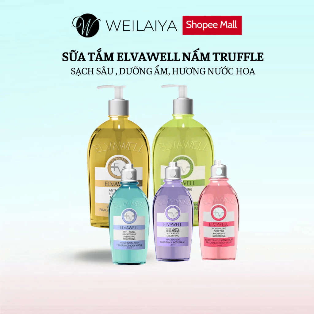 Sữa tắm Elvawell nấm truffle, dưỡng da cấp ẩm hương nước hoa