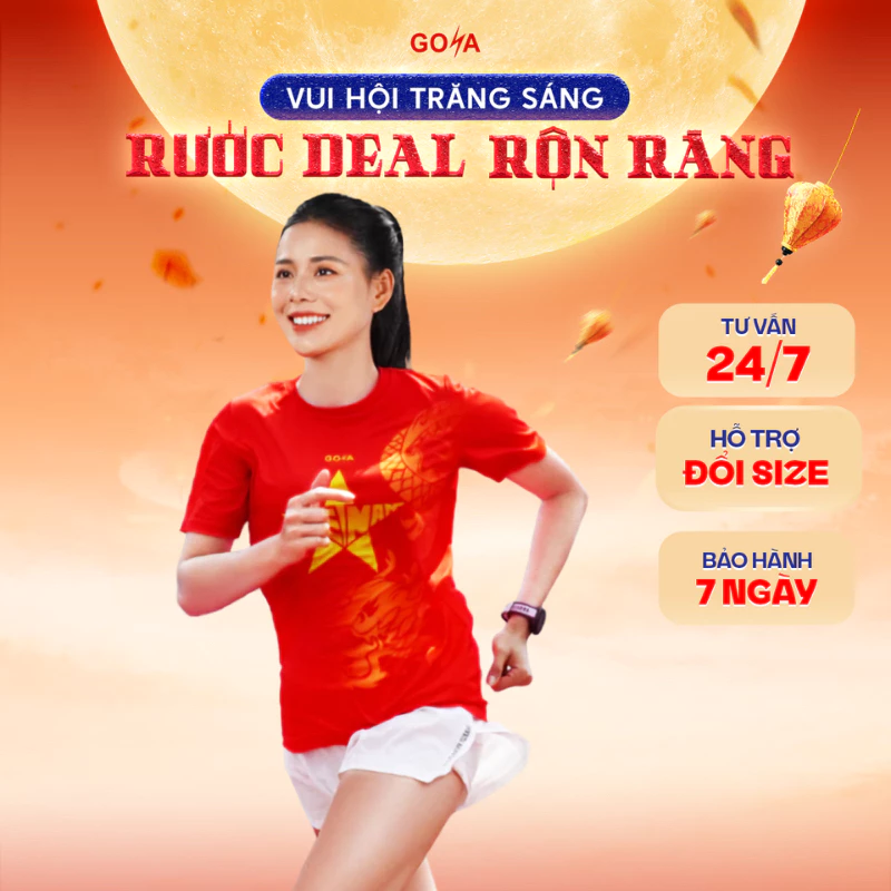 [SVIP] Áo thể thao chạy bộ nam nữ GOYA DRAGON (Rồng Vàng) -  Siêu nhẹ, thoáng mát, co giãn 2 chiều