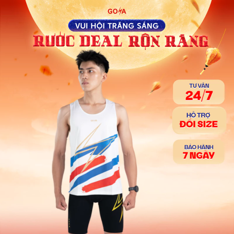 Áo Thun ba lỗ thể thao chạy bộ singlet trơn EVEN STRIPES - giảm ma sát, siêu nhẹ, nhanh khô