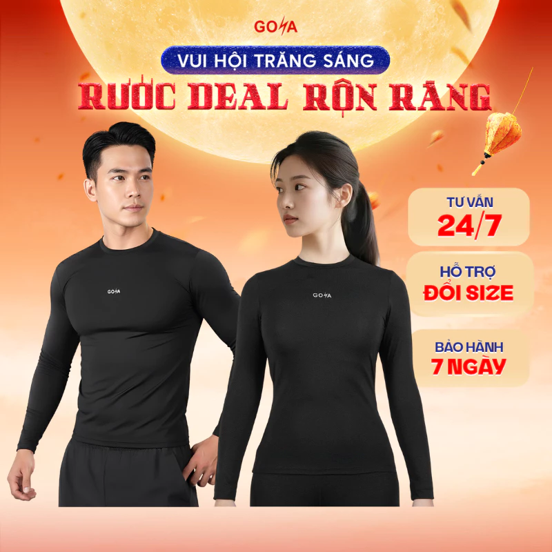 Áo Thể Thao Giữ Nhiệt Nam Nữ GOYA CORE Năm 2026 - Giữ Nhiệt, Hỗ Trợ Cơ Bắp, Giảm Ma Sát