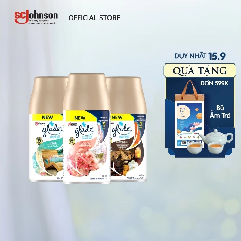 GLADE Lõi Xịt Thơm Phòng Tự Động Lưu Hương Bền Lâu Đến 70 ngày 252ml