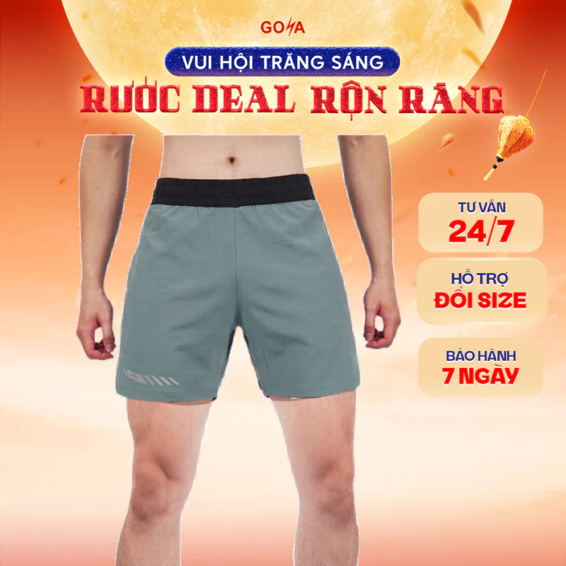 Quần Thể Thao Chạy Bộ Nam 1 Lớp GOYA RADIANT - Có Túi Đựng Điện Thoại, Thoáng Mát, Nhanh Khô HL