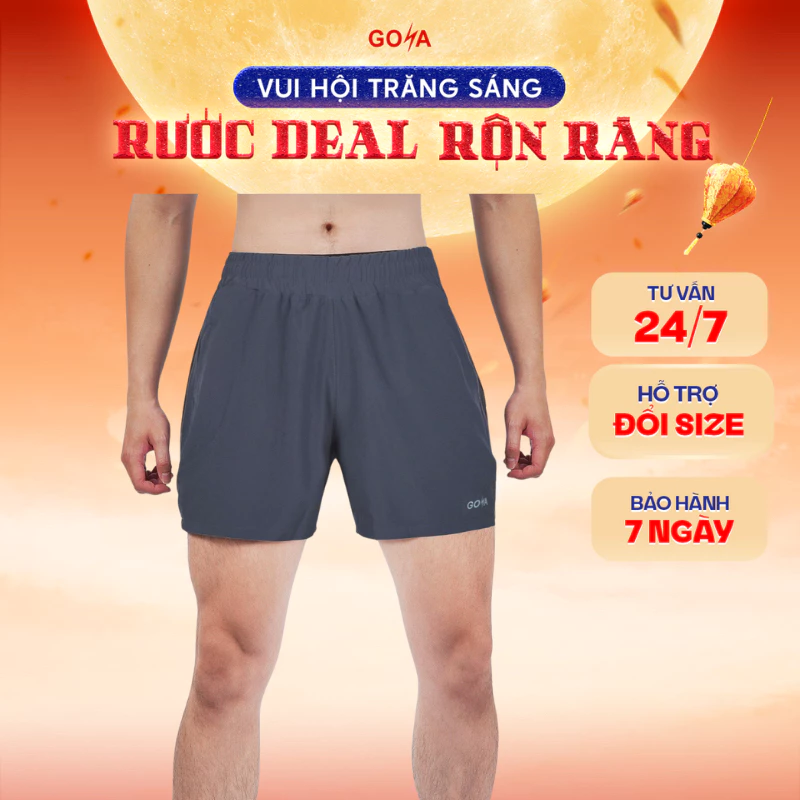 Quần short thể thao chạy bộ GOYA SPEED nam 1 lớp Goya - Siêu nhẹ, thoáng mát, co giãn