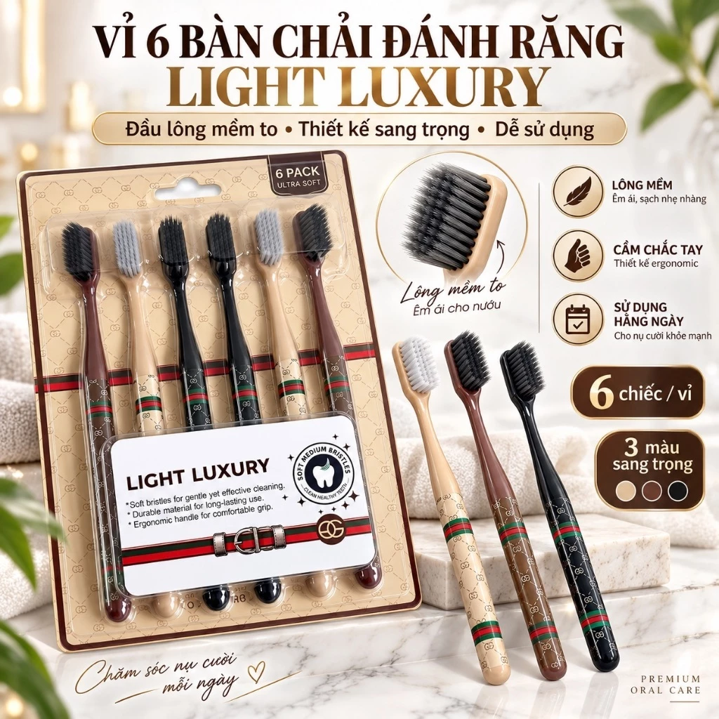 Bàn Chải Đánh Răng Lông Mềm GUC-02 Vỉ Bàn Chải Đánh Răng Nội Địa Trung Bảo Vệ Răng Miệng