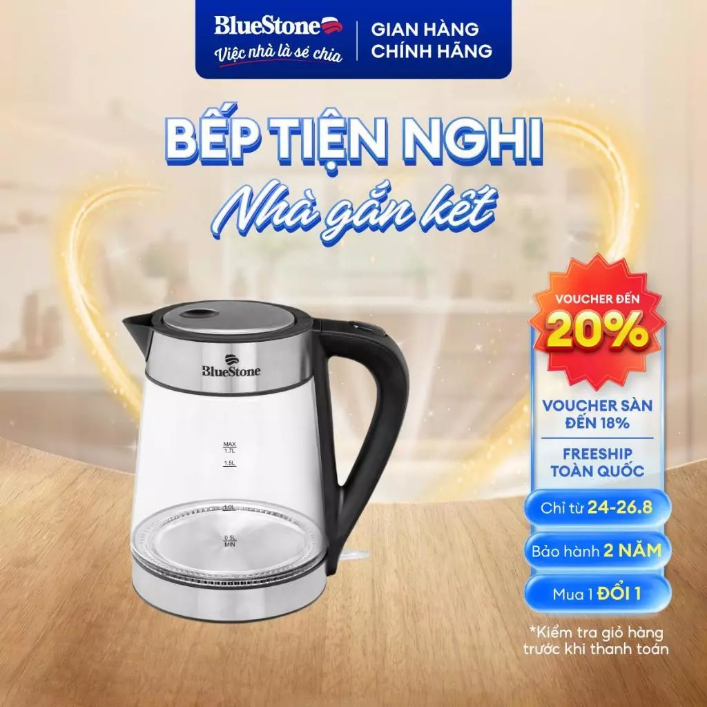 Ấm Đun Nước BlueStone 1.7L KTB-3426