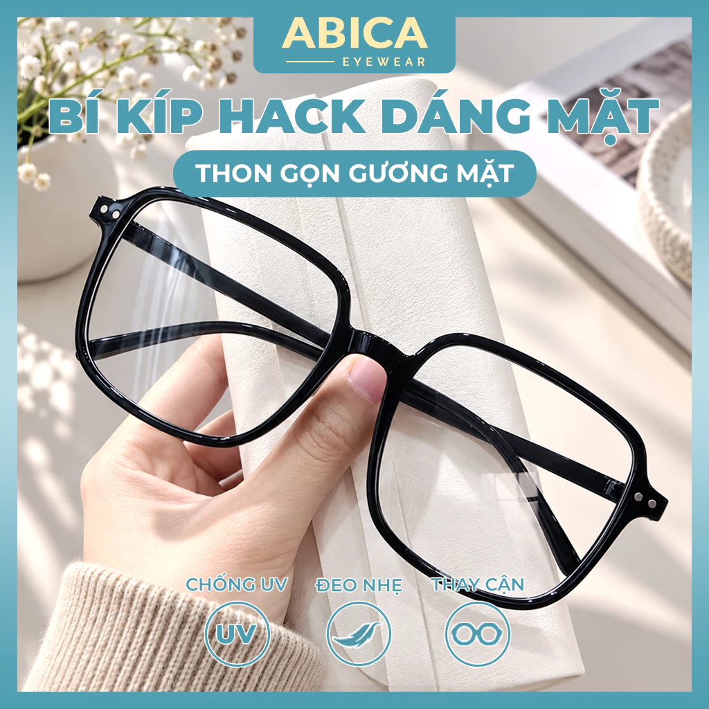 Kính mắt nữ nam mắt kính râm mát không độ chống tia UV thời trang phong cách Hàn Quốc đẹp ABICA 069
