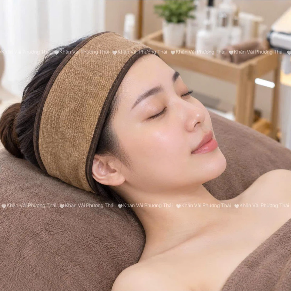 Băng đô quấn tóc spa, bo viền vải chắc chắn, nhiều màu