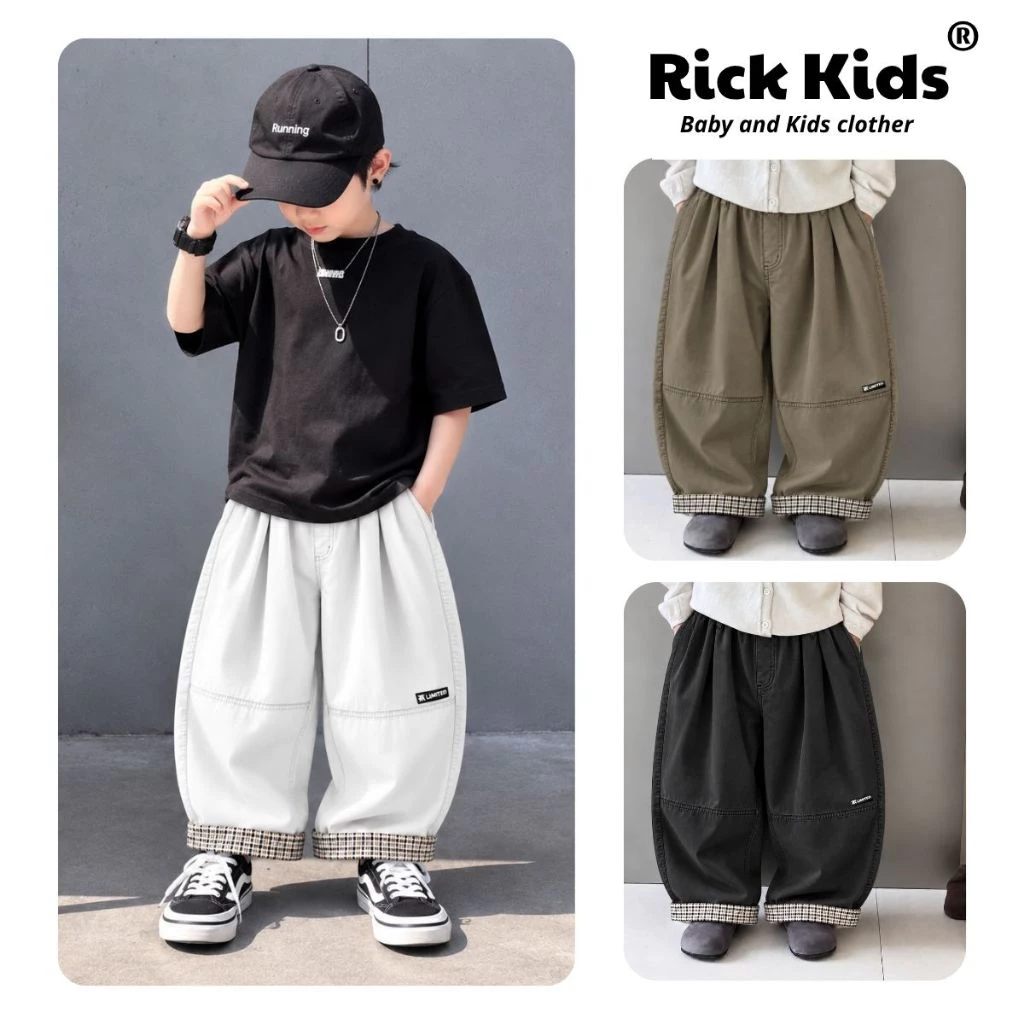 Quần Kaki Can Gối Cho Bé Nam Nữ Unisex Hàn Quốc 2613 - Rickkids
