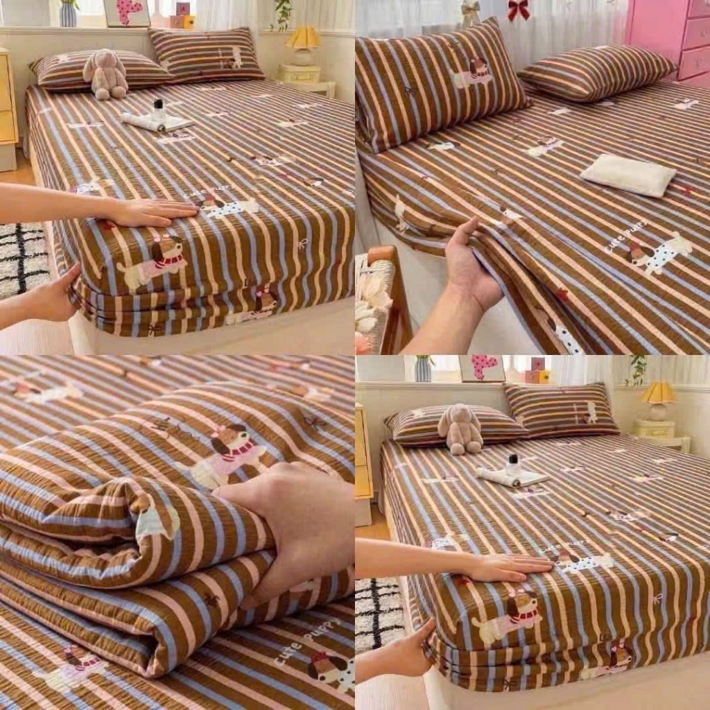 Bộ 3 món ga gối cotton đũi cao cấp kích thước m6/m8/2m, sản phẩm chất lượng…
