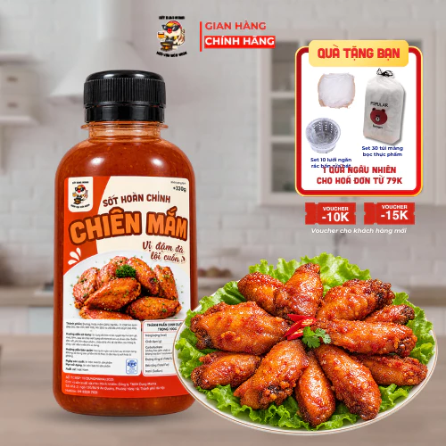 (TẶNG BỌC THỰC PHẨM) SỐT CHIÊN MẮM HOÀN CHỈNH tiện lợi cho món gà chiên mắm, hải sản chiên mắm