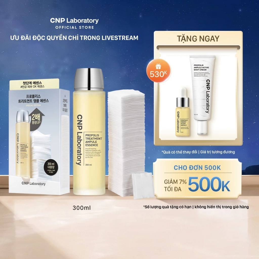 [CNP Laboratory Official x KOL] Toner keo ong phục hồi làn da CNP Propolis Treatment Ampule Essence 300ml