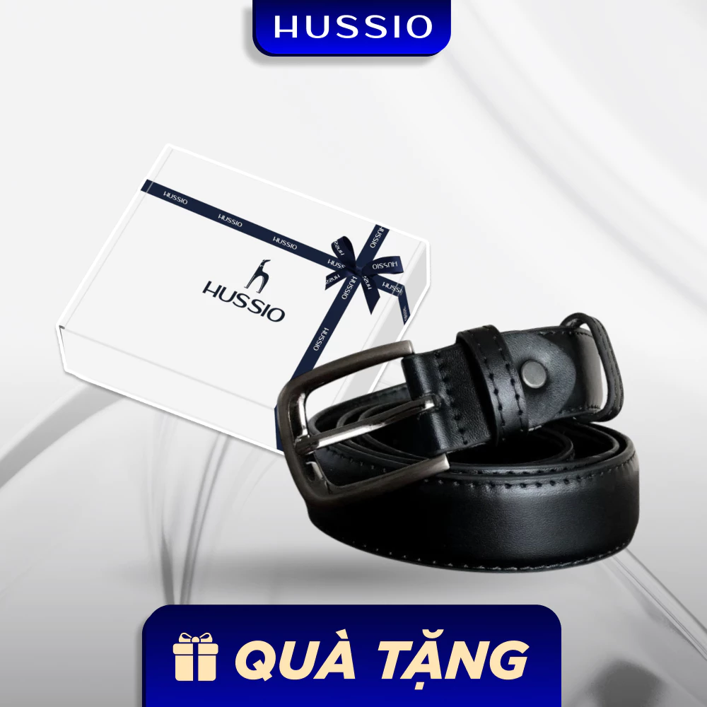 [QUÀ TẶNG KHÔNG BÁN] Set quà tặng Thắt lưng da nam cao cấp + Box Tết sang trọng - HUSSIO