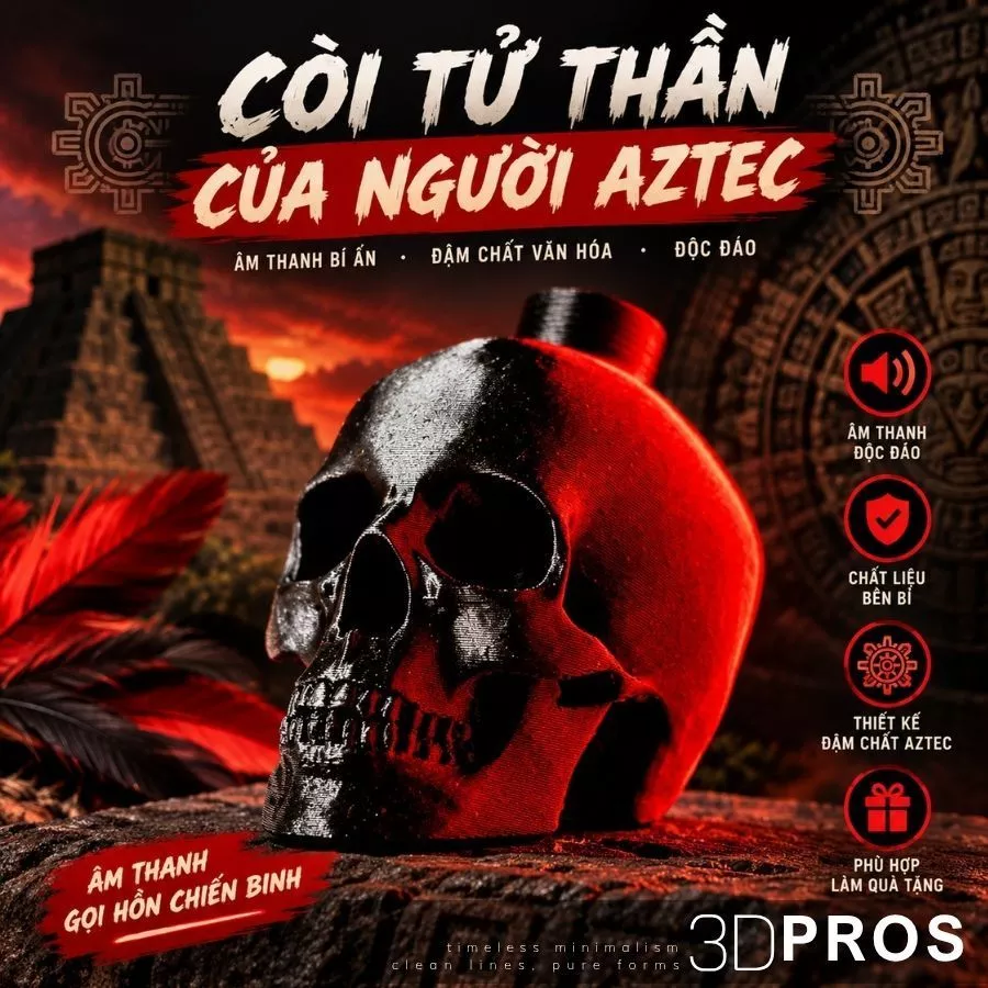 Còi Tử Thần Doạ Ma - Tiếng còi tử thần của người Aztec - 3dpros
