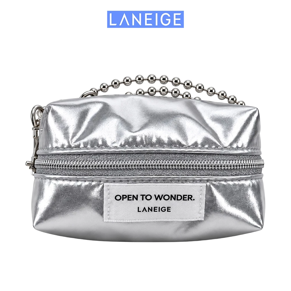 [HB GIFT] Phụ kiện móc khoá túi màu bạc Laneige Mini Pouch Keychain