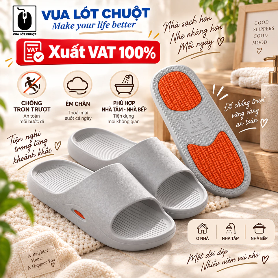 Dép chống trơn trượt HS-X4 phù hợp người già, phụ nữ có thai, môi trường sàn trơn trượt