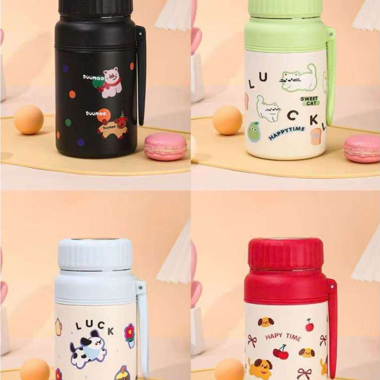 Bình giữ nhiệt inox 316 Lucky Cat 1000ml – Tiện lợi & Dễ thương, Nhiều màu…