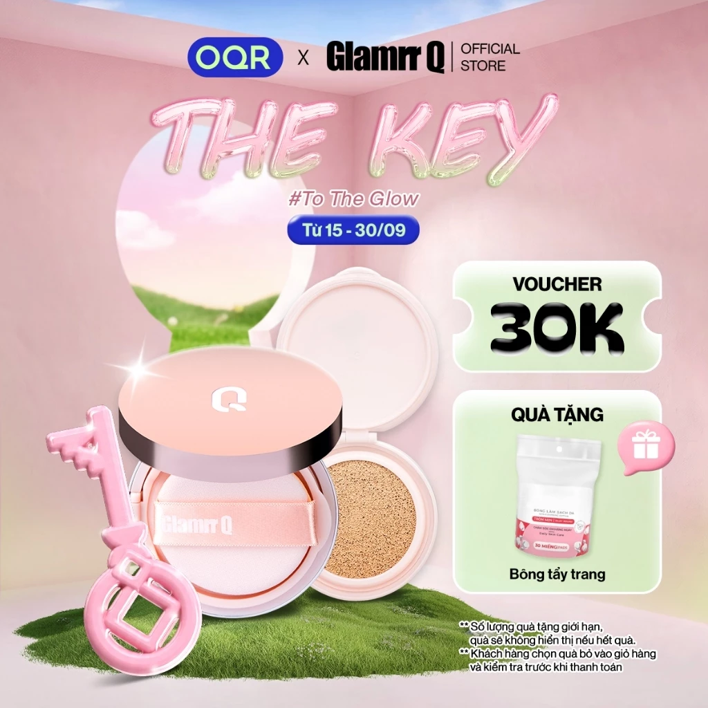 [KÈM LÕI REFILL] Phấn nước GLAMRR Q LONG WEAR DD CUSHION - SPF50+/PA+++ (2 lõi)