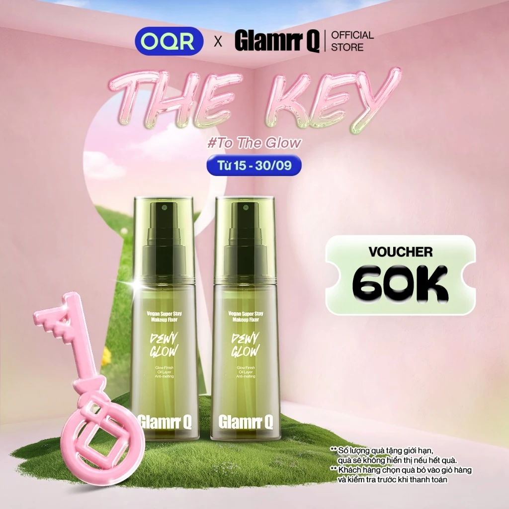 Combo 02 Xịt Khóa Nền Cố Định Glamrr Q Vegan Super Stay Makeup Fixer Fullsize (2 chaix50ml)