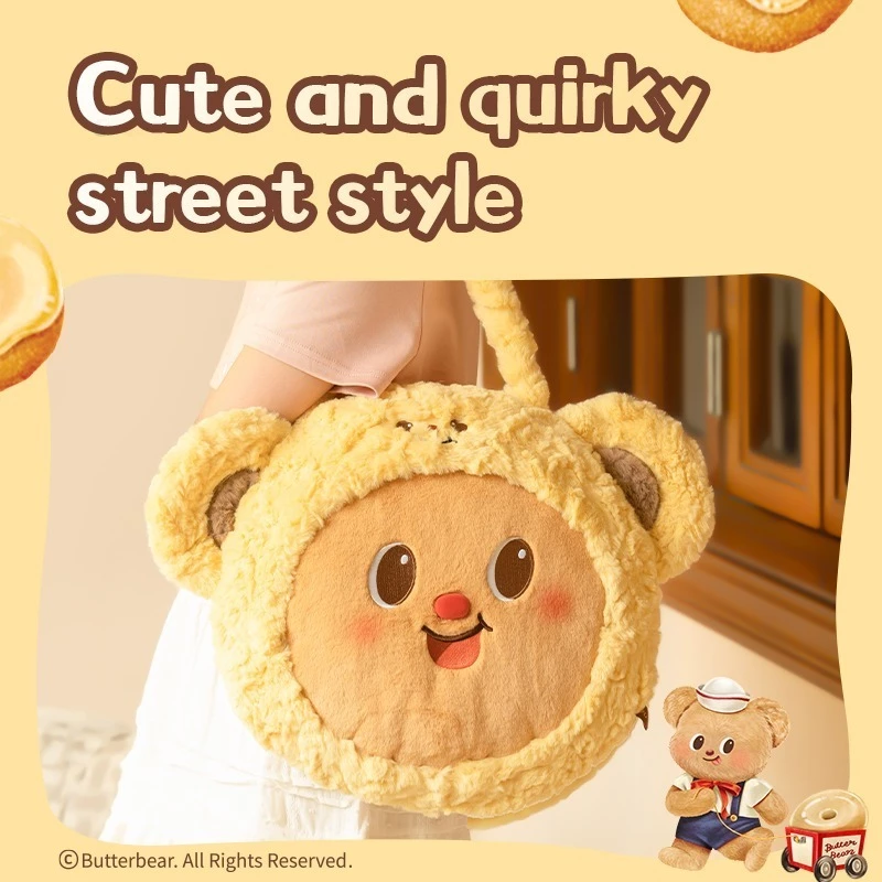 Túi Gấu Butterbear Deli Lông Mềm Dễ Thương Túi Đeo Chéo Mini Cho Bé