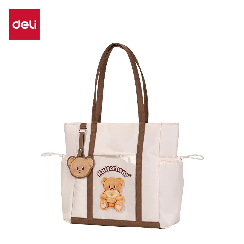 Túi Tote Gấu Butterbear Deli Nữ Đi Học Đi Làm, Nhẹ, Rộng Rãi, Có Khóa Kéo