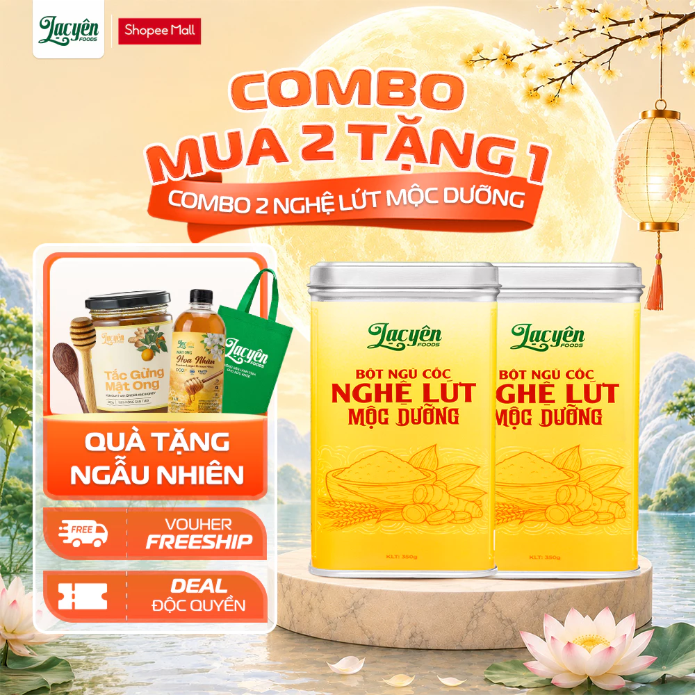 Combo 2 - 3 Hũ Nghệ Lứt Mộc Dưỡng Lạc Yên Foods – Nghệ Lứt Thơm Ngon, Dễ Dùng