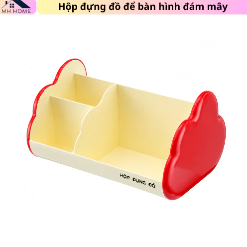 Hộp Đựng Đồ Để Bàn Hình Đám Mây Đa Năng - Khay Nhựa Đựng Mỹ Phẩm, Bút, Đồ Dùng Cá Nhân Decor Góc Làm Việc Sang Trọng