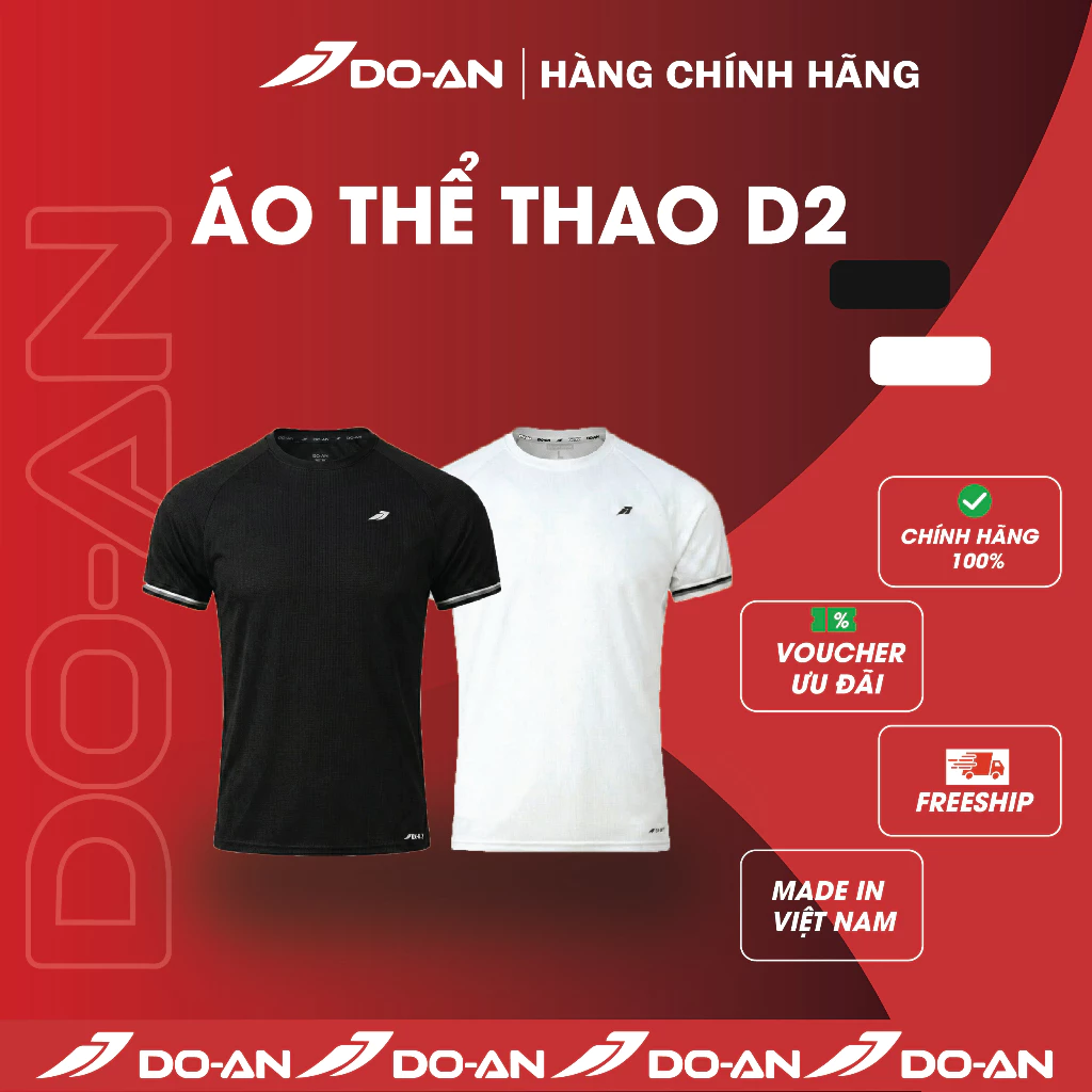 Set đồ thể thao DO-AN D2-H2 Basics nam thấm hút nhanh khô , thoáng mát, co giãn 4 chiều made in VN-QA-D2H2