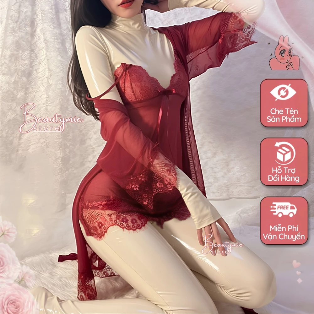 Set Đồ Ngủ Ren Cao Cấp Gợi Cảm Nóng Bỏng DN06 Đồ Ngủ Ren Quyến Rũ Sexy Cao Cấp Xuyên Thấu Khiêu Gợi