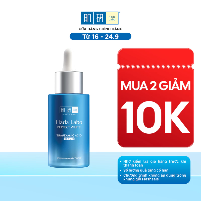 Serum dưỡng trắng da tối ưu Hada Labo Perfect White Tranexamic Acid Serum 30ml