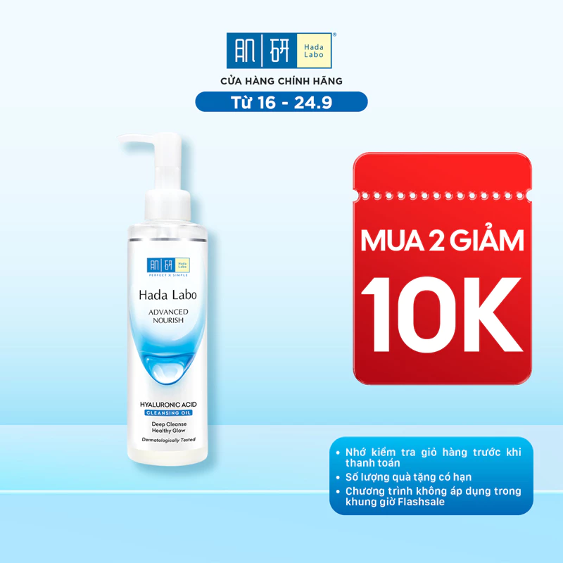Dầu tẩy trang dưỡng ẩm Hada Labo Advanced Nourish Hyaluron Cleansing Oil 200ml
