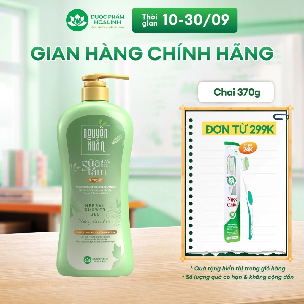 Sữa tắm dược liệu Nguyên Xuân Dưỡng ẩm 370g - Dưỡng ẩm chuyên sâu, căng tràn sức sống