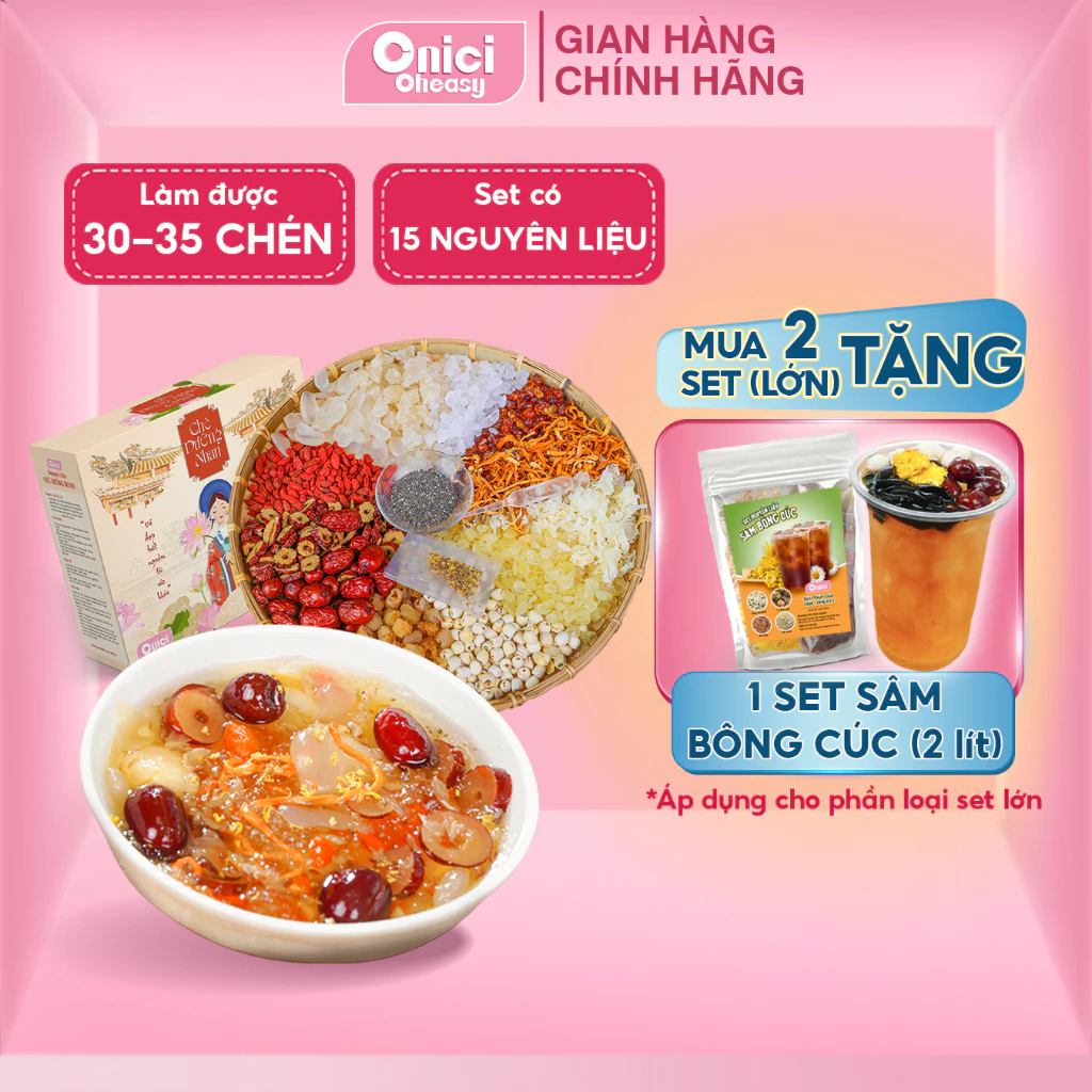 Hộp chè dưỡng nhan 15 nguyên liệu thượng hạng Bếp Của Mẹ ONICI 700gr