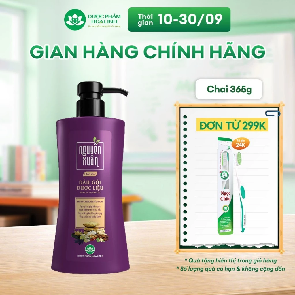 Dầu gội Nguyên Xuân Chắc Khỏe 365g KM 35g - Dành cho tóc yếu, dễ gãy rụng