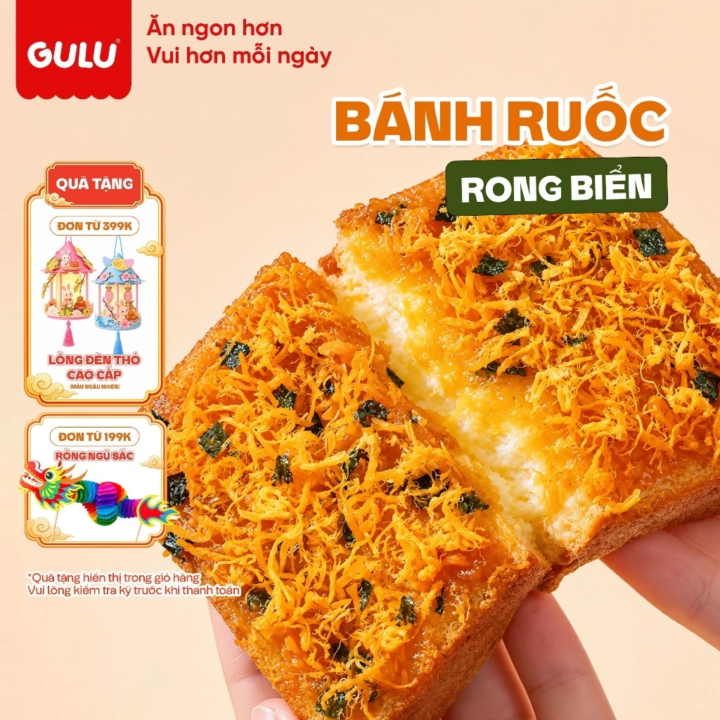 [MỞ BÁN] Bánh Ruốc Rong Biển Ăn Sáng GULUFOODS Cốt bánh Sandwich Mềm Dai Hộp 5 Chiếc Tiện Lợi Dễ Dàng Mang Theo