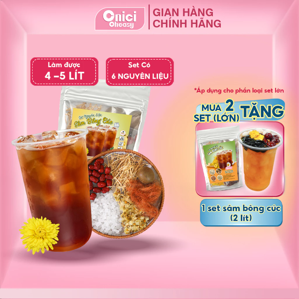 Set sâm bông cúc ONICI nguyên liệu nấu 4-5 lít