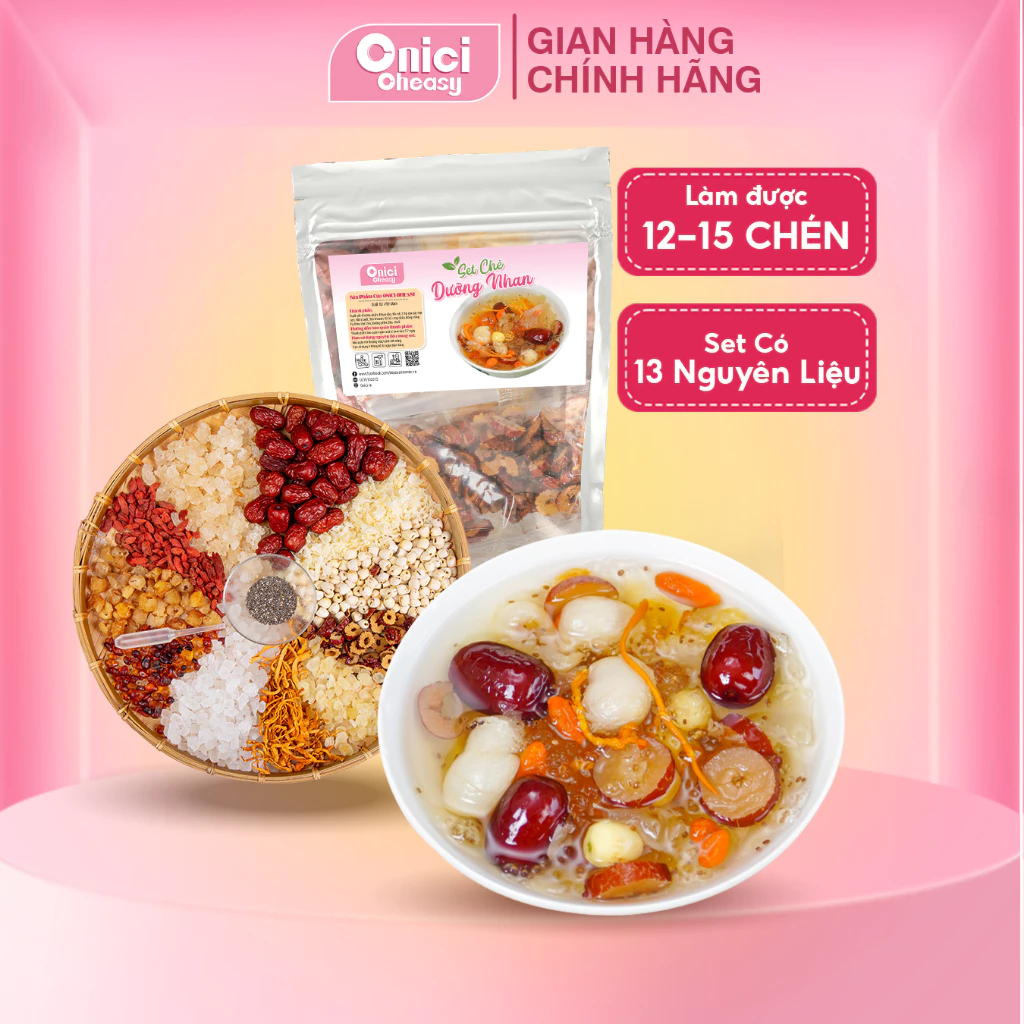 Chè dưỡng nhan tuyết yến ONICI set nguyên liệu 12 15 chén