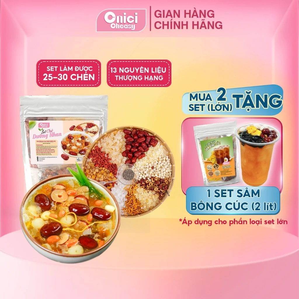 Set chè dưỡng nhan tuyết yến 500gr ONICI nguyên liệu nấu 25-30 chén