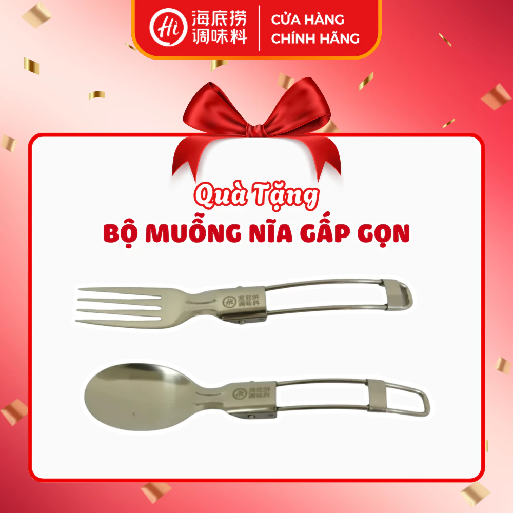bộ muỗng nĩa haidilao ( hàng tặng không bán)