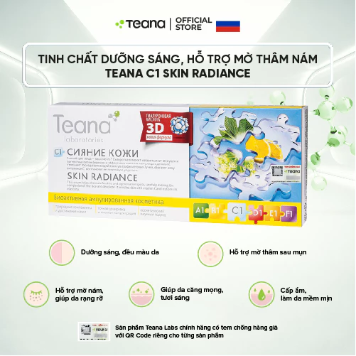 Tinh chất giúp dưỡng sáng, hỗ trợ mờ vết thâm và nám trên da TEANA C1 SKIN RADIANCE face serum 10ml/20ml