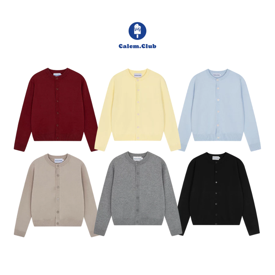 Calem.Club - Áo khoác Cardigan SIMPLE Ver 1 chất len mịn Premium form unisex nam nữ thu đông phong cách hàn quốc