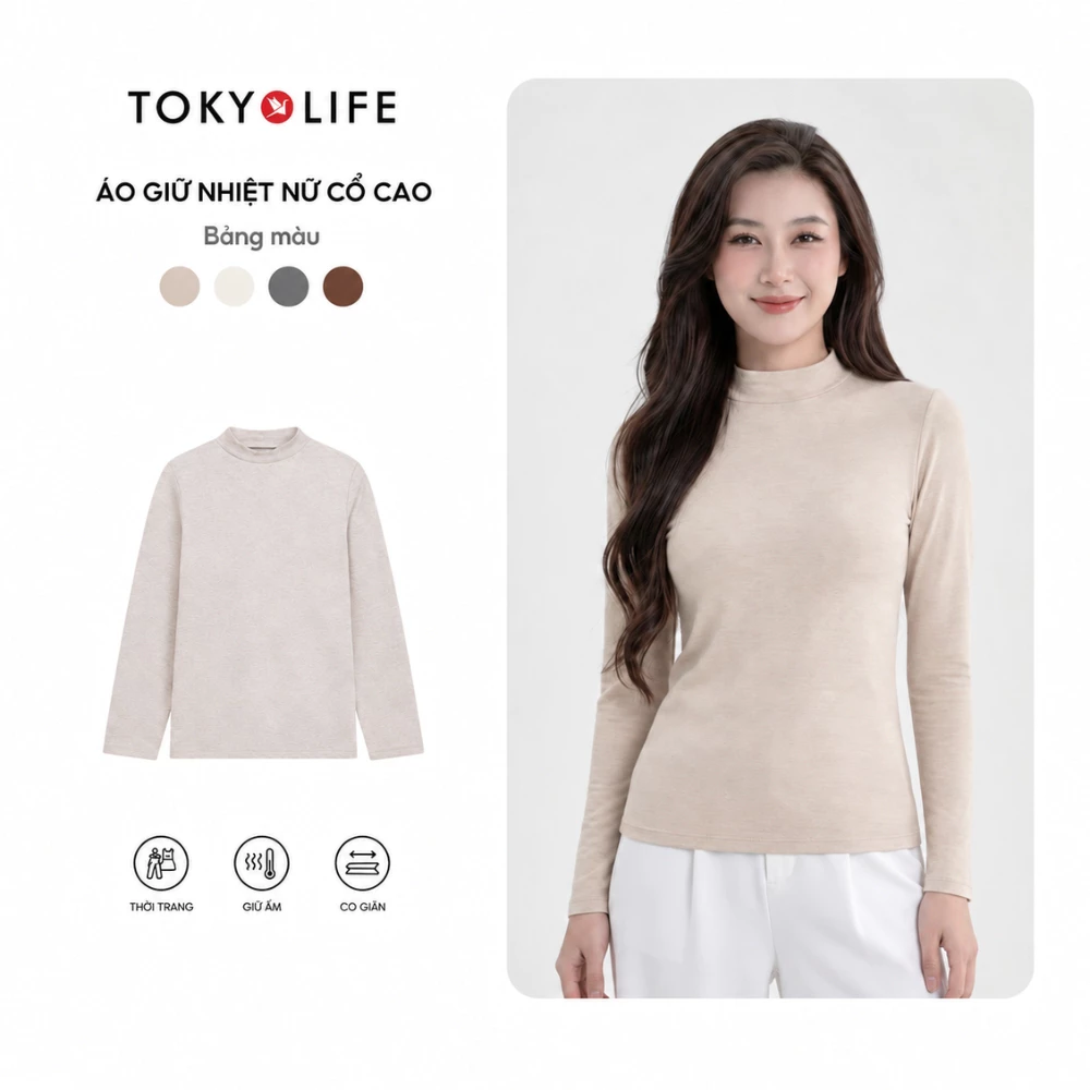 Áo Giữ Nhiệt Nữ Warmmax Original Cổ Cao 3cm Giữ Ấm Cơ Thể 40000021 - TOKYOLIFE