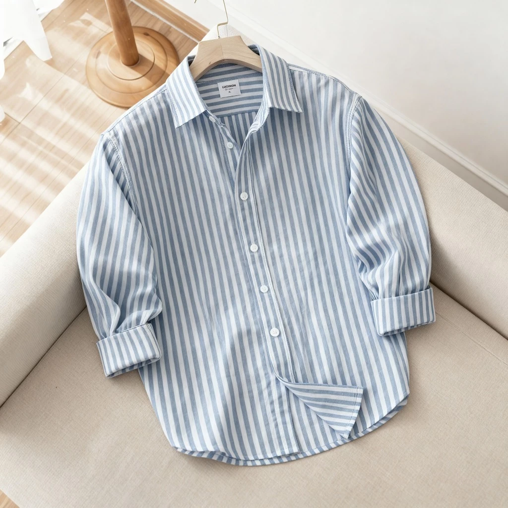 Áo Sơ Mi Nam Tay Dài SOLARA Chất Liệu Vải Linen Sọc Cao Cấp Form Relaxed, Thoáng Mát - LUCIINON